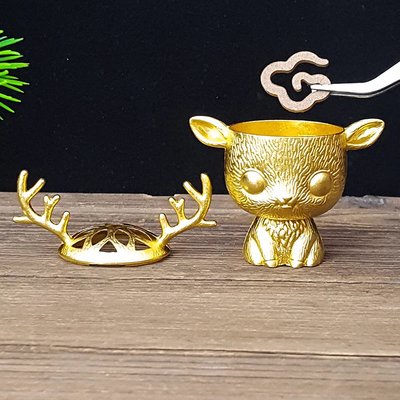 Incense Burner Auspicious Cloud Incense Burner Home Indoor Aromatherapy Ornament Creative Nordic Reindeer Incense Burner Alloy