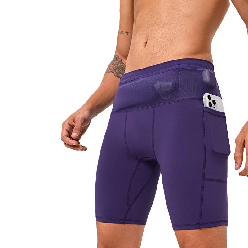 Summer Men Gym Running Shorts Casual Basketball Shorts Quick Dry Sport Training Shorts Elastic Fitness Beach Shorts Man Clothing