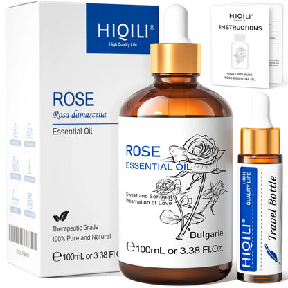 HIQILI Therapeutic Grade Essential Oil 100ml for Massage Relaxation Air Freshener Bergamot Peppermint Vanilla Chamomile Thyme