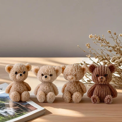 Cute Mini Bear Silicone Mold DIY Animal Bear Aromatherapy Candle Silicone Mold Crystal Epoxy Resin Soap Home Decoration