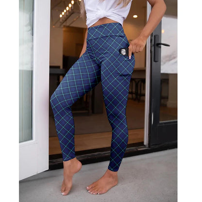 LETSFIND New Arrival Women Pockert Elastic Pants Fashion High Waist 3D Digital Printing Stretch Fitness Sexy Girls Leggings