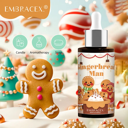 11Style 60ml Essential Oils Send A Dropper Parfum Home Perfume Gingerbread Man For Diffusers、Candles Making、Car Aromatherapy