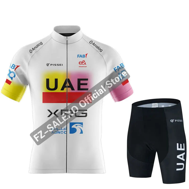 Men's New UAE Cycling Jersey Sets Summer Short Sleeve Mtb Ropa Ciclismo Bicycle Clothing Bike Shirts Bicycle Cycling Clothing