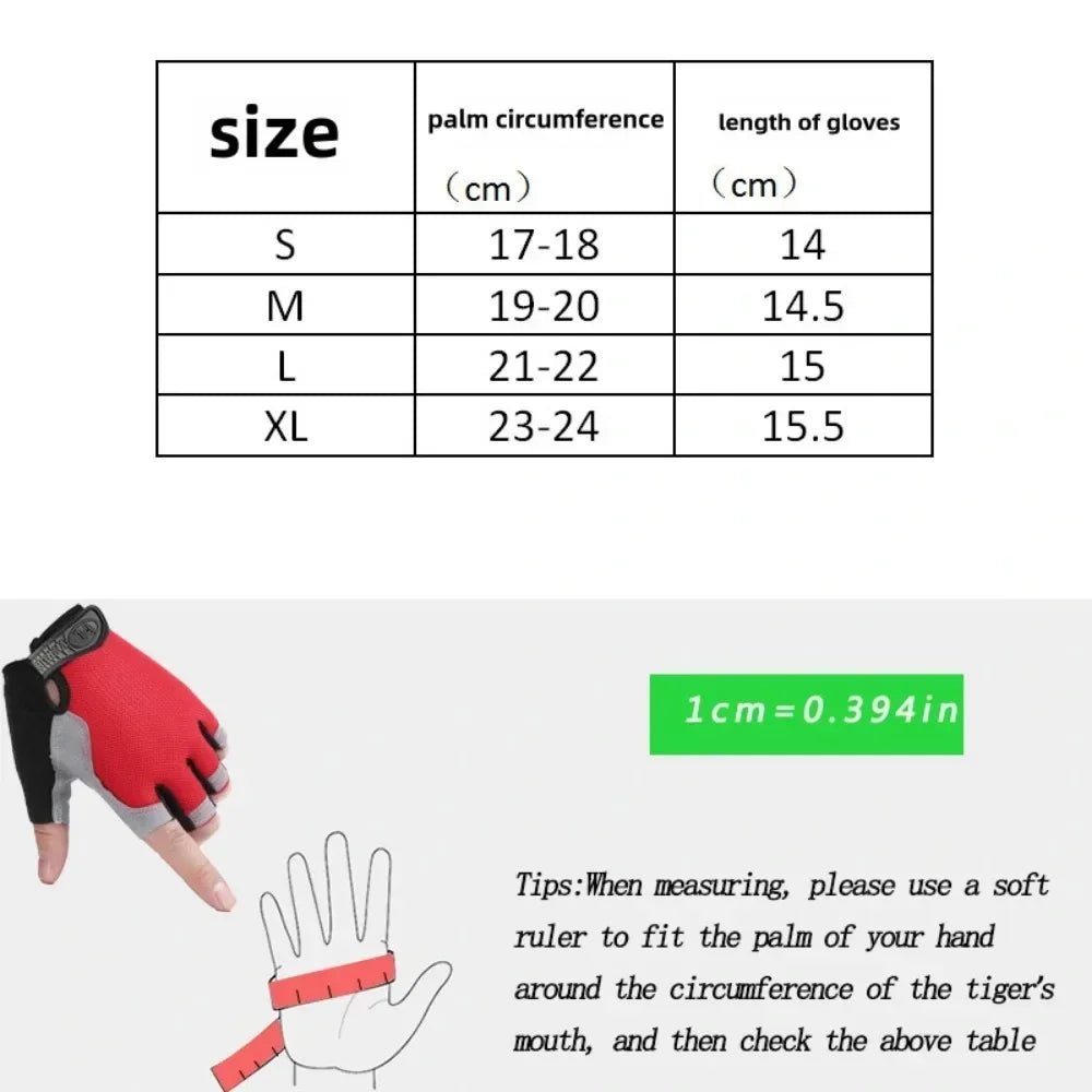 Gym Gloves Men's Cycling Gloves Weight Lifting Fitness Fingerless Gloves for Women Men Motorcycle Mtb Glove Bicycle Accessories