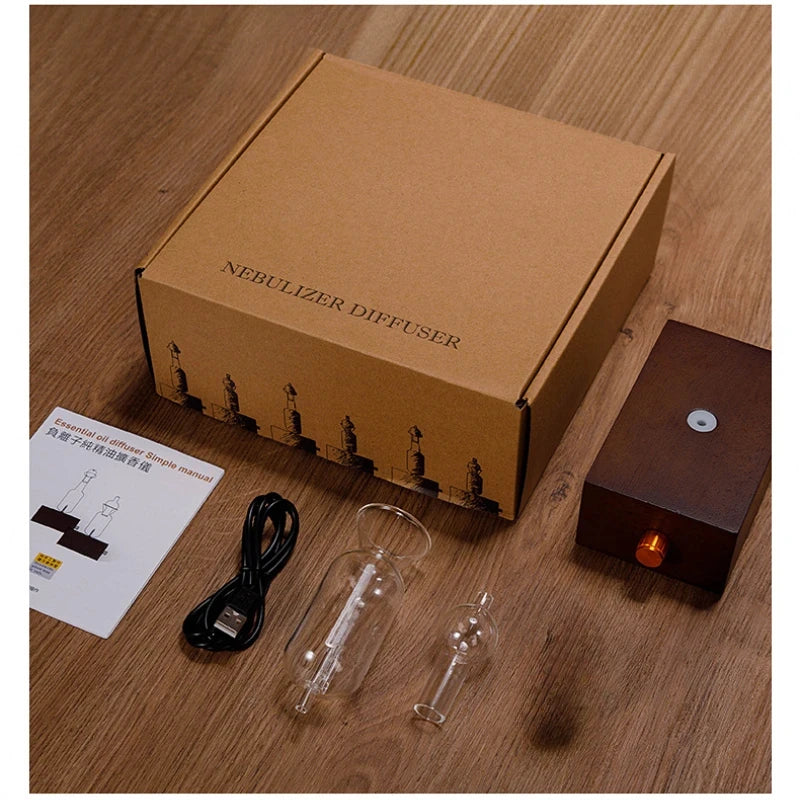 Rechargeable Portable Aroma Diffuser Vintage Tungsten Filament Lamp Aromatherapy Machine Humidifier Lighting Sandalwood Pure