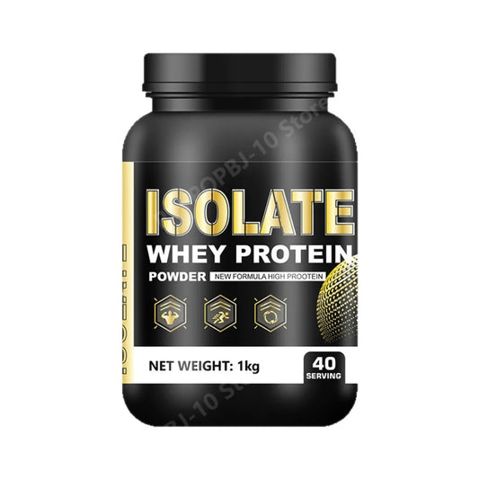 Whey Protein Isolate Powder Low Fat Supplement for Muscle Recovery and Lean Diet Sports Fitness Nutrition 1kg