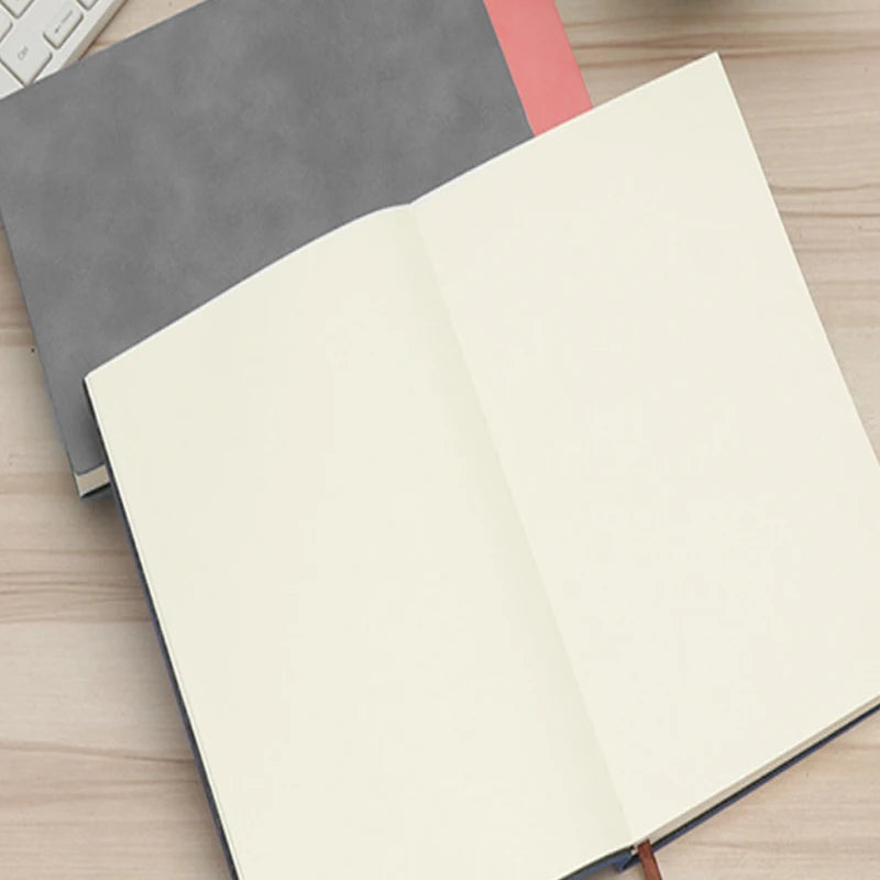 A4 A6 Large Size Notebook, 200/400 Pages Thick Leather Journal, Blank Minimalist Notepad for Office,College,Sketching&Journaling