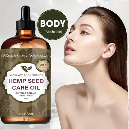 Hemp Seed Care Oil - Light Delicate Texture, Moisturizes & Protects, Enhances Skin Elasticity, Suitable for All Skin Types