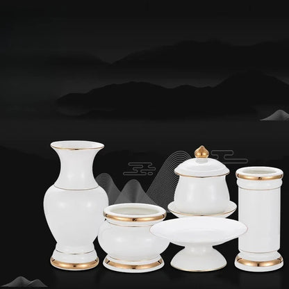 Incense burner for Buddha, household, indoor, ceramic, large incense burner, Buddhist utensils, holy water cup, incense burning