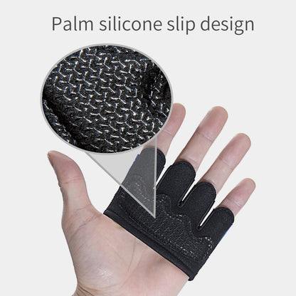 Sports Half Finger Gloves Men Women Non-slip Training Glove Gym Anti-cocoon Barbell Four Finger Glove for Cycling Yoga Jump Rope