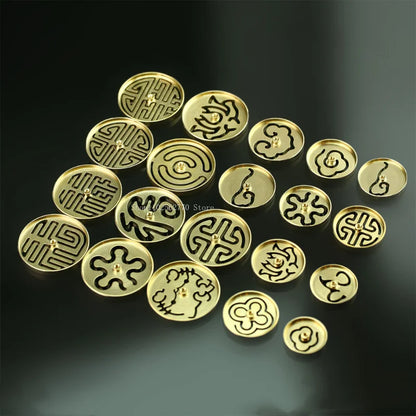Pure Copper Incense Seal Incense Products Tools DIY Household Indoor Play Incense Tuo Incense Ash Incense Mold Supplies Entry