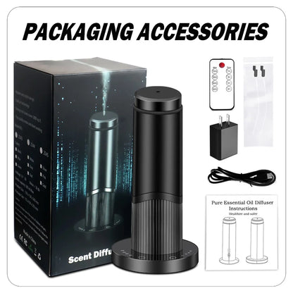 Waterless Scent Essential Oil Diffuser Black Intelligent Aromatherapy Diffuser 200ML Large Capacity Aroma Diffuser Hotel Home