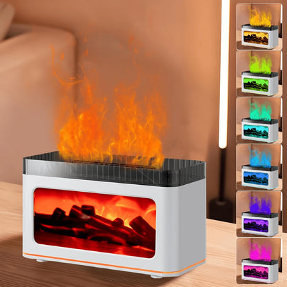 1PC USB Powered Mini Fireplace Aroma Diffuser also An Air humidifier with Colorful Ligh Effects Perfect For Home Humidification