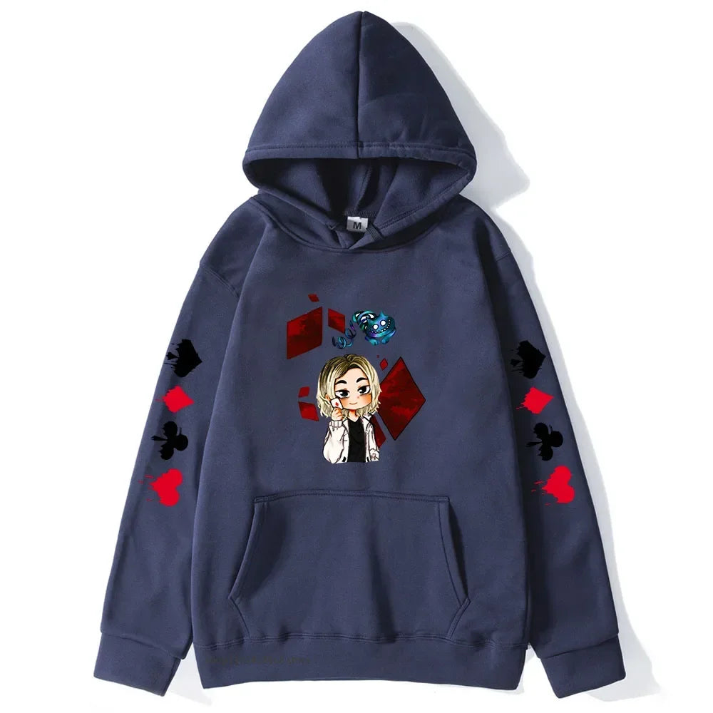 Cute Chishiya Hoodie Alice In Borderland Graphic Sweatshirts Anime Pullovers Men Cartoon Print Streetwear Women Harajuku Casual