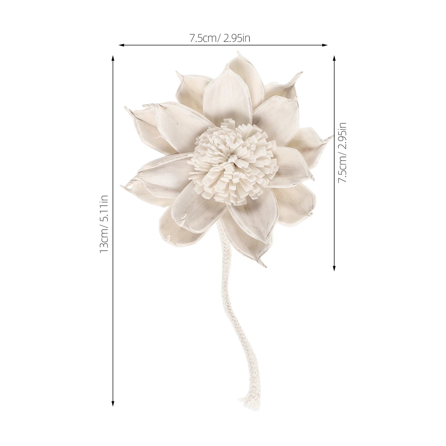2Pcs Floral Aroma Diffuser Sticks Gardenia Scent Dried Sola Flowers Natural Home Decor Aromatherapy Essential Oil Diffuser