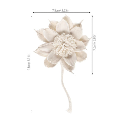 2Pcs Floral Aroma Diffuser Sticks Gardenia Scent Dried Sola Flowers Natural Home Decor Aromatherapy Essential Oil Diffuser