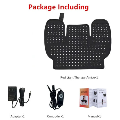 Red Infrared Light Neck Shoulder，Large Wearable Wrap Pad 660&850 nm Dual-chip LED Red Light Therapy Device for Muscle relaxatio