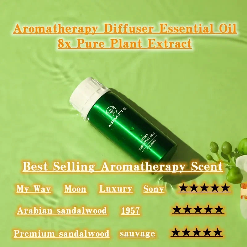 Aroma Diffuser Perfume Fragrance Oil Pure Scented Air Freshener for Scent Diffusers Namste 100ML Essential Oil Diffuser Natural