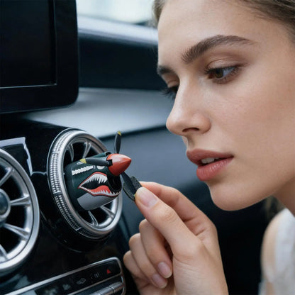 Car Fragrance Diffuser Fighter Plane Shark Nose Aromatherapy Car Scent Diffuser Homage to Mechanical Classics Unique Stylish Dif
