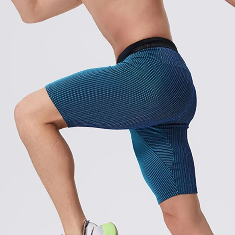 Outdoor Running Marathon Compression Shorts Men Quick Dry Training Fitness Leggings Bodybuilding Tights Sports Gym Pants Male