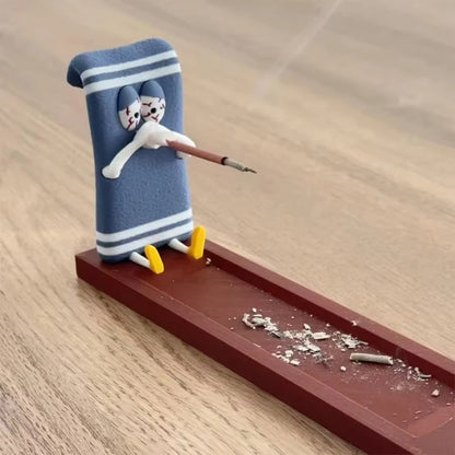 Funny Incense Stick Holder Handmade Burner for Home Office Decor Meditation Yoga Aromatherapy Gifts Craft Decorative Accessories