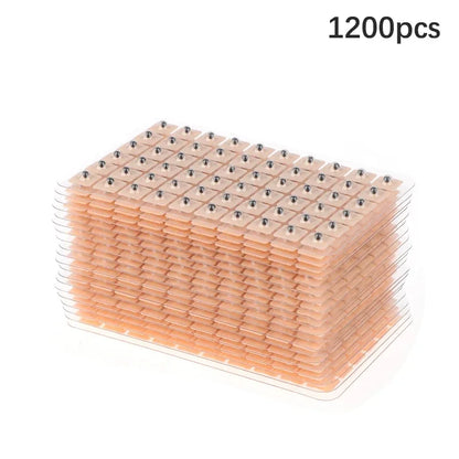600/1200PCS Relaxation Ear Stickers Therapy Needle Patch Ear Acupuncture Needle Ear Massage Care Auriculotherapy Vaccaria Seeds