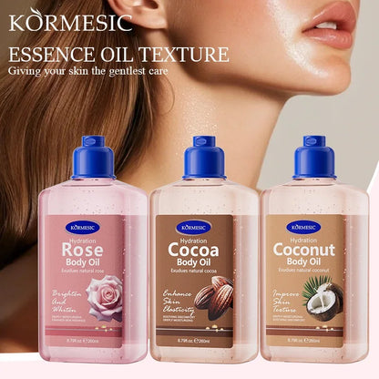 New Body Care Oil  Brightens Skin  Suitable for all skin types，Coconut Body Oil，Cocoa Body Oil，Rose Body Oil，VITALIZING BODY OI