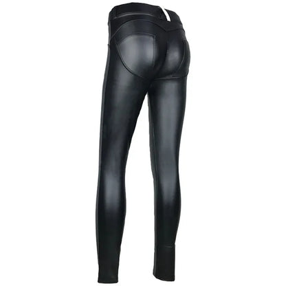 Leather Low Waist Leggings Women Sexy Hip Push Up Pants Legging Jegging Gothic Leggins Jeggings