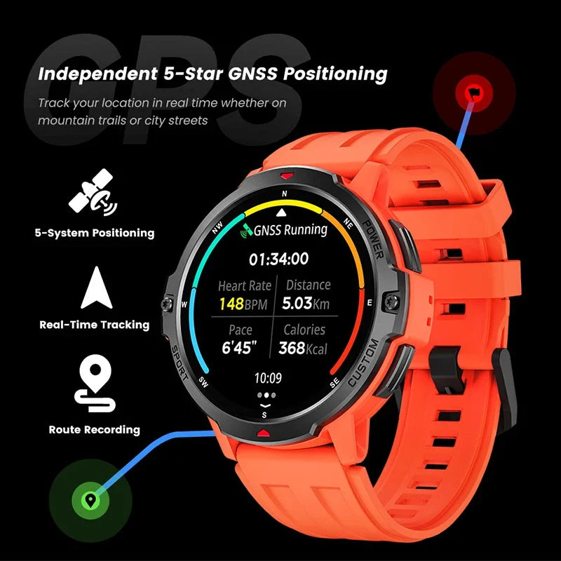 NEW Original Military GPS Smartwatch Fitness Clock 3ATM Waterproof Sports Wrist Smart Watches for Man Woman Luxury 2026 Android