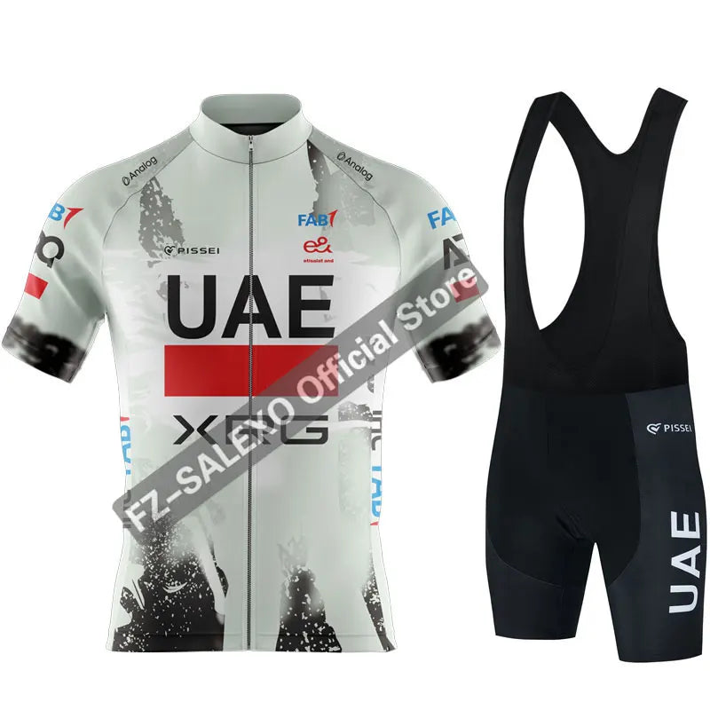 Men's New UAE Cycling Jersey Sets Summer Short Sleeve Mtb Ropa Ciclismo Bicycle Clothing Bike Shirts Bicycle Cycling Clothing