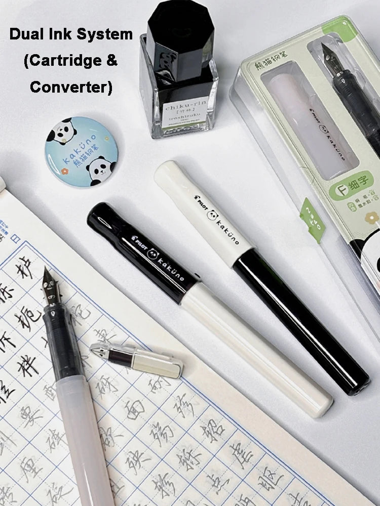 PILOT Fountain Pen Lightweight Barrel SMILEY Cute Panda Nib/Cap Practice Pen Business School Journaling Gift Japanese Stationery