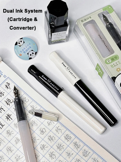 PILOT Fountain Pen Lightweight Barrel SMILEY Cute Panda Nib/Cap Practice Pen Business School Journaling Gift Japanese Stationery
