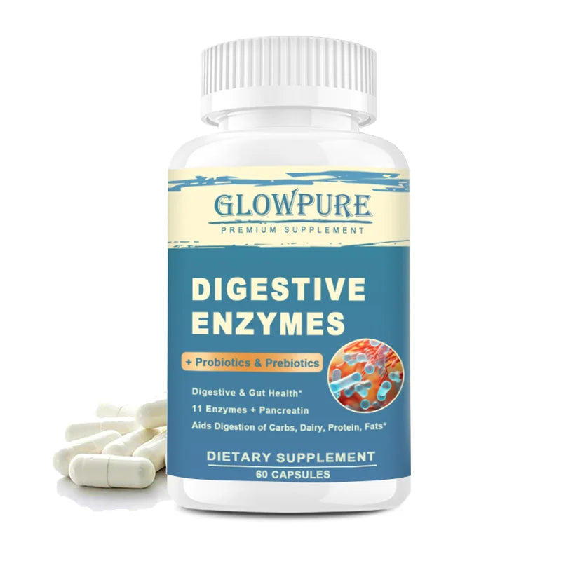 Digestive Enzyme Supplement with Prebiotics & Probiotics - Supports Nutrient Absorption | Gut Health Promotes Digestion | Immune