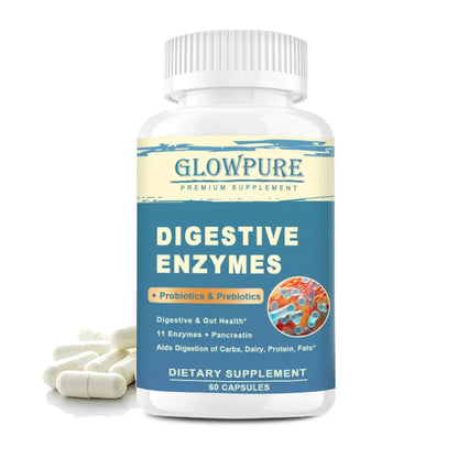 Digestive Enzyme Supplement with Prebiotics & Probiotics - Supports Nutrient Absorption | Gut Health Promotes Digestion | Immune