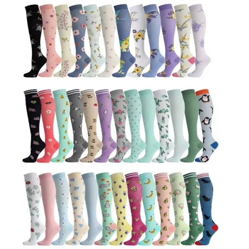 Compression Socks Sports Outdoor Running Jump Rope Yoga UNISEX Calf Pressure Socks Stockings Compress Nylon