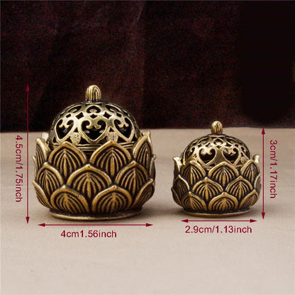 Buddhist Utensils Incense Burner Lotus Incense Censer Archaic Copper Alloy Sandalwood House Furnishings Home Office Decoration ﻿
