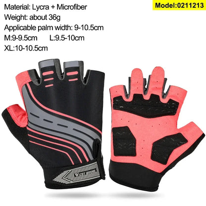 WEST BIKING Mountain Road Bike Gloves Half Finger Summer Cycling Equipment Anti-slip Shock SBR Bicycle Fitness Fingerless Mitten