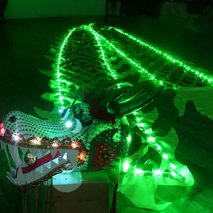 Red Green Light Dragon Dance For Children Adults Chinese Funny Fitness Dragon Set New Year Traditions Activities Festival Gifts