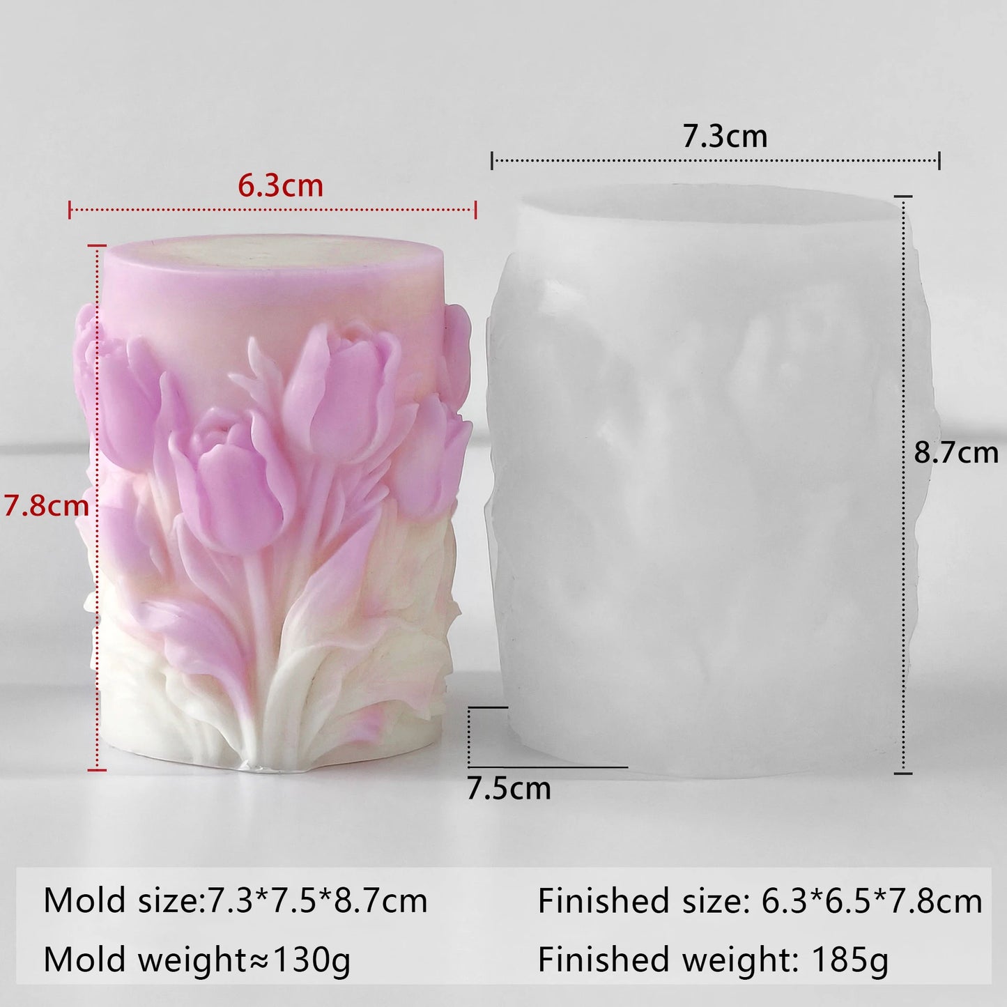 Tulip Flower Ball Candle Mold Floral Sphere Silicone Mold DIY Aromatherapy Wax Plaster Diffuser Stone Home Decor