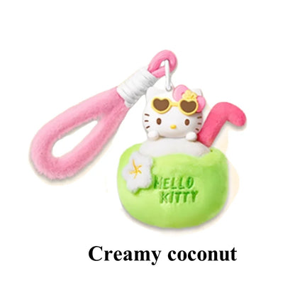 New Genuine Hello Kitty Summer Tan Skin Series Aromatherapy Pendant Blind Box Kawaii Hello Kitty Bag Pendant Mystery Box As Gift