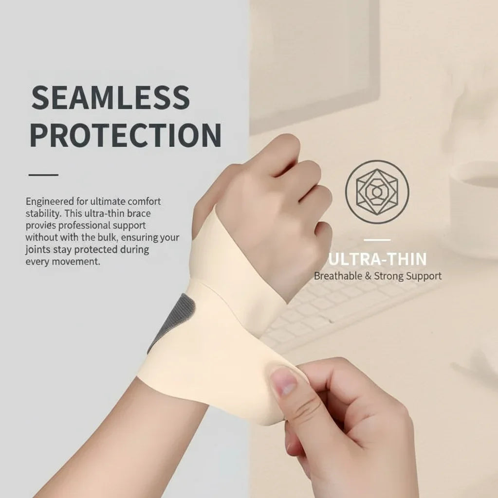 Ultra Thin Fixed Spandex Sport Wrist Guard Brace for Wrist Sprain Tendonitis with Fastener Tape Fitness And Sports Wrap Joint Su