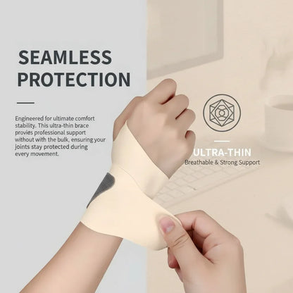 Ultra Thin Fixed Spandex Sport Wrist Guard Brace for Wrist Sprain Tendonitis with Fastener Tape Fitness And Sports Wrap Joint Su