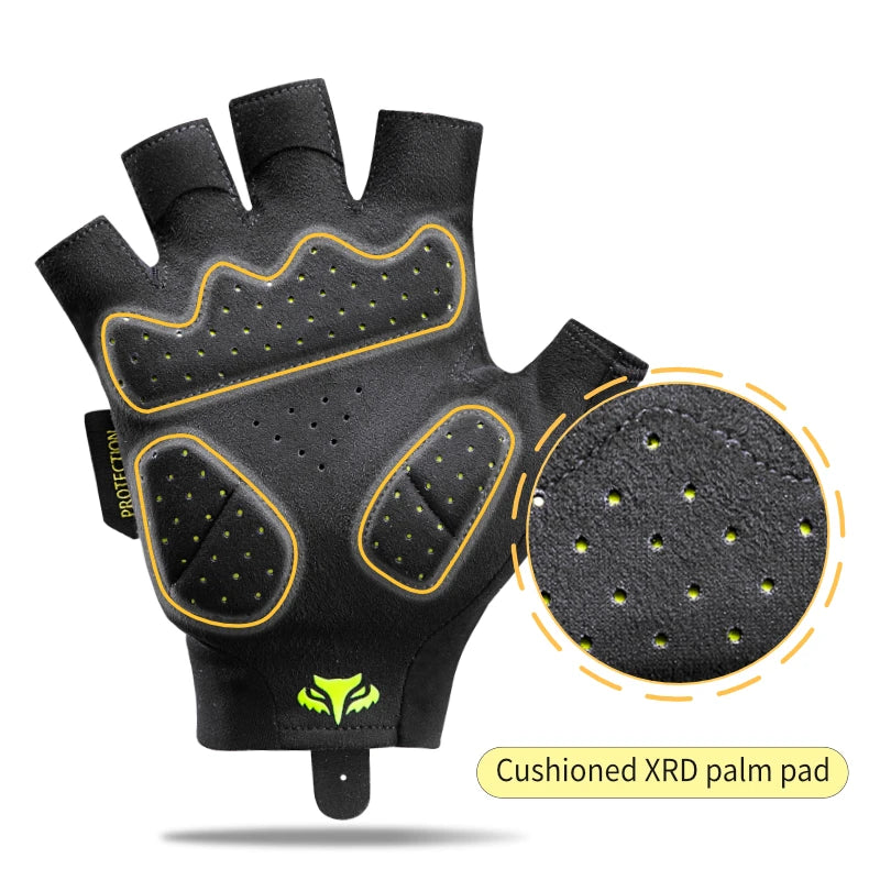 BATFOX Cycling Bicycle Gloves Half Finger Men Women Resistant Breathable Anti-Slip Summer Fishing Fitness Sport Training Gloves