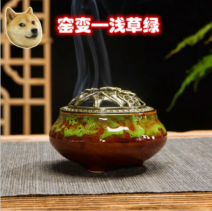 Ceramic Incense Burner Household Incense Kiln Ceramic Incense Burner Sandalwood Box Incense Diffuser Ceramic Incense Burner