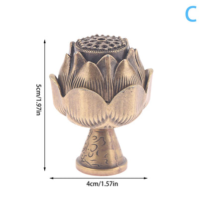 Brass Incense Burner,Metal Aromatherapy Holder,Unscented,Ideal For Yoga Meditation,Bedroom Ambiance,Home Decor