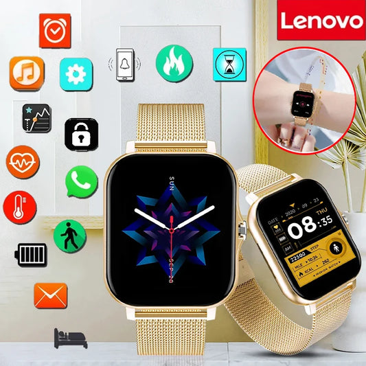 Lenovo Smartwatch Men Women Wristwatches Smart Watch Message Fitness Bracelet Birthday Gift Electronic Watch For Android IOS