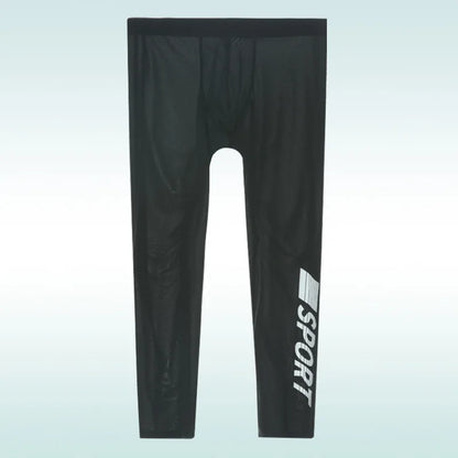 Ultra Thin See Through Men's Tight Fitness Running Sweatpants Leggings Plus Size Training Joggers Sweat Trousers
