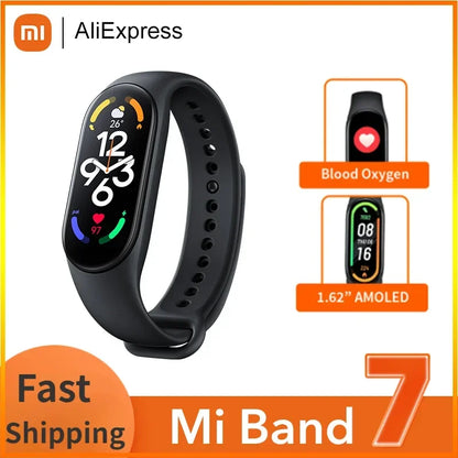 Xiaomi Mi Band 7 Smart Bracelet 6 Color AMOLED Screen Miband 7 Blood Oxygen Fitness Traker Bluetooth Waterproof Smart Band