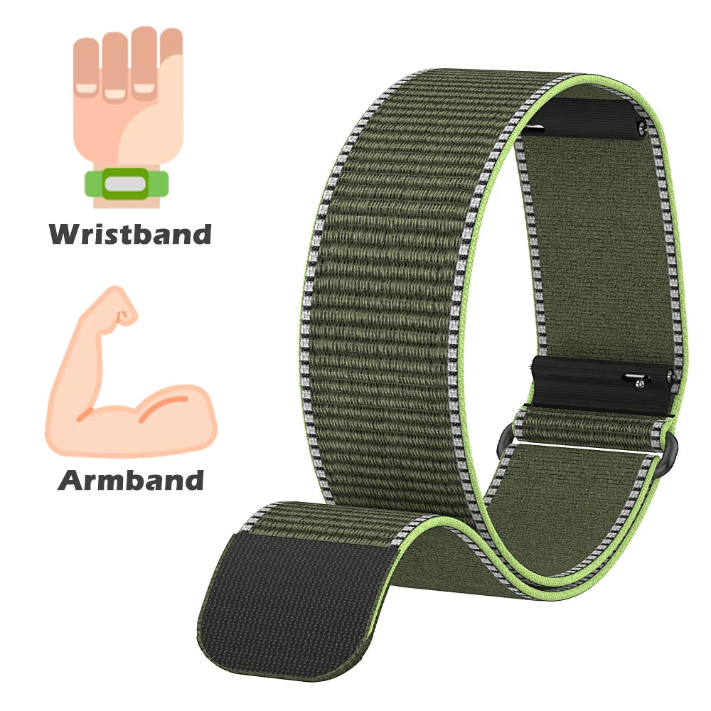 Nylon Replacement Band Compatible with Amazfit Helio Strap Adjustable Breathable Sport Wristband for Fitness Tracker Comfortable