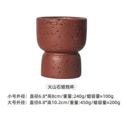 Simple Cement Home Aromatherapy Candle Empty Cup Diy High-value Crafts Indoor Candlestick Modern Home Decoration Ornaments
